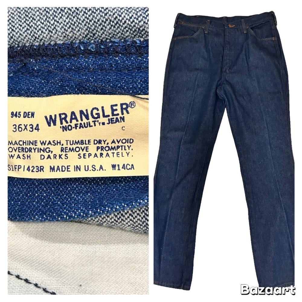 Vintage Wrangler 945DEN 36 x 34 Boot Jeans DEADSTOCK